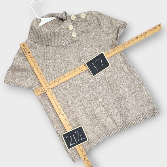 Tommy Hilfiger Sweater Womens Size Large Turtle Neck Short Sleeve Fall Spring - Picture 4 of 10